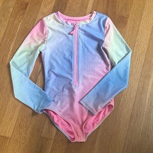 GAP Kids Bubblegum Pink Long Sleeve Swim Top